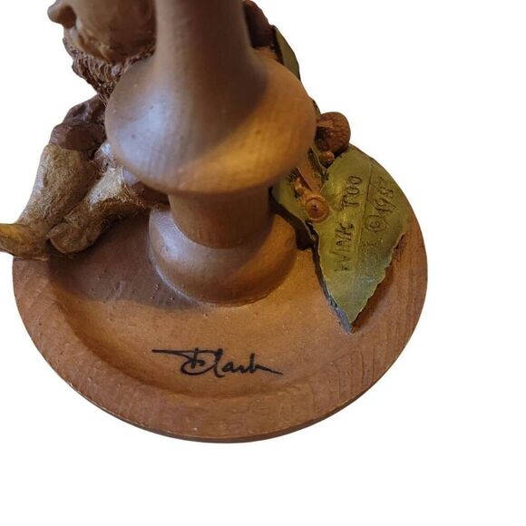 Vintage Wink Too Troll Fairy Gnome Tom Clark Signed Art Sculpture Candle Holder - Picture 5 of 9